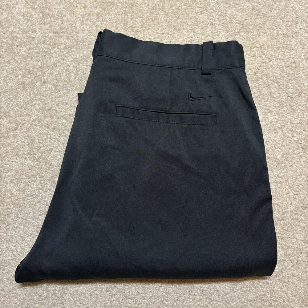 Nike‎ Golf Pants Mens 34x32 Black Dri-FIT Tour Performance Khakis Stretch